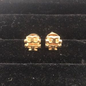 Tory Burch logo stud earrings